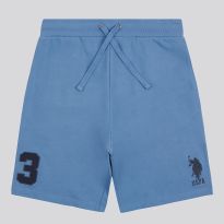 Blue Player Cotton Jogger Shorts