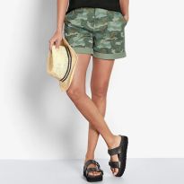 Camo Stretch-Cotton Chino Shorts