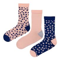 Pink and Navy 3pk Socks Gift Box