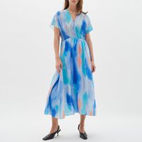 Multi Blue Print Joie Midaxi Dress