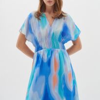 Multi Blue Print Joie Midaxi Dress