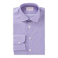 Purple Stripe Tailored Fit Cotton Shirt