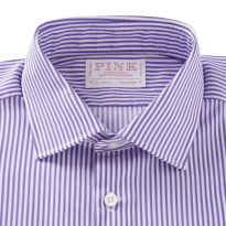 Purple Stripe Tailored Fit Cotton Shirt