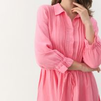 Pink Linen Dress