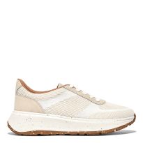White Mix Knit F-Mode Flatform Trainers