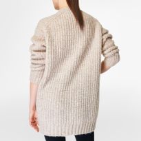 Pebble Beige Brushed Boucle Cardigan