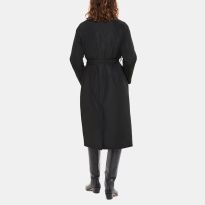 Black Senna Padded Longline Mac