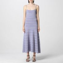 ワンピース EMPORIO ARMANI Woman Dress Lilac EW000839AF10209 UB084 Emporio Armani Pleated A-Line Muslin Mini Dress | Neiman Marcus