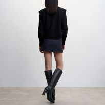 Black Shoulder Pad Detail Jumper