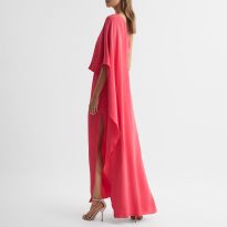 Coral Jordyn Cape Maxi Dress