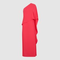 Coral Jordyn Cape Maxi Dress