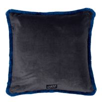 Snow Leopard Luxury Velvet Cushion 46x46cm, Berry