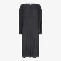 Dark Grey Pleated Midi Dress