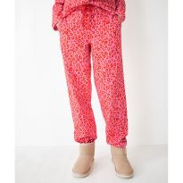 Pink Leopard Liv Cotton Flannel Pj Trousers
