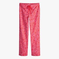 Pink Leopard Liv Cotton Flannel Pj Trousers