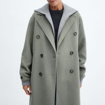 Khaki Handmade Oversized Wool Coat