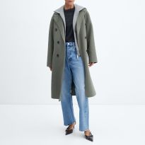 Khaki Handmade Oversized Wool Coat