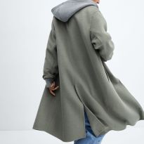 Khaki Handmade Oversized Wool Coat