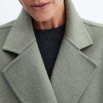 Khaki Handmade Oversized Wool Coat