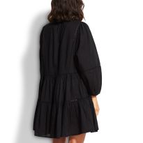 Black Bayside Ladder Trim Dress