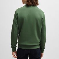 Green Quarter Zip Cotton Sweatshirt