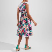 Floral Multi Mariella Linen Dress