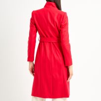 Rust Classic Wool Wrap Coat