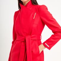 Rust Classic Wool Wrap Coat