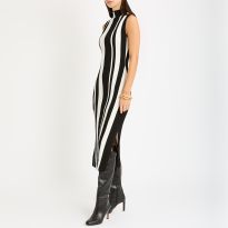 Black/White Evie Colour Block Knit Dress