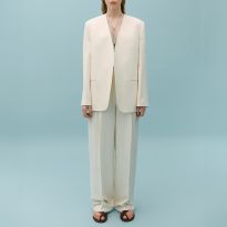 White Buttonless Blazer