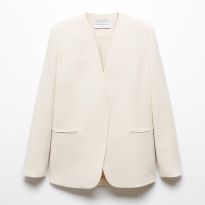 White Buttonless Blazer
