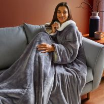 Snugsie USB Heated Throw, Grey