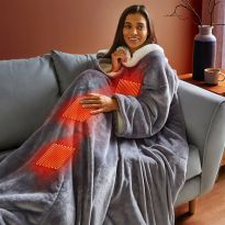 Snugsie USB Heated Throw, Grey