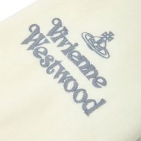 White Embroidered Grey Orb Scarf