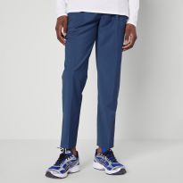 Navy Wool Ankle Trousers