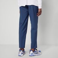 Navy Wool Ankle Trousers