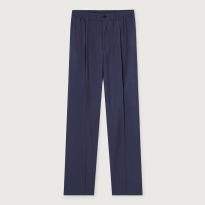 Navy Wool Ankle Trousers