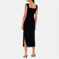 Black Velvet Midi Dress