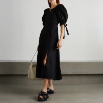 Black Thigh Split Maxi Dress