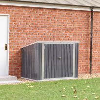 Medium Grey Garden Heavy Duty Steel Bicycle Storage Shed