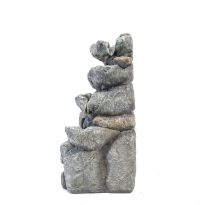Outdoor Solar-Powered Fountain Rockery with LED Light 31 cm W x 24 cm D x 49 cm H