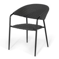 Pebble 8 Seat Oval Dining Set, Charcoal