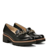 Black Leather Desi Loafer