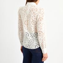 WHITE BRODERIE SHIRT