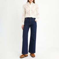 WHITE BRODERIE SHIRT