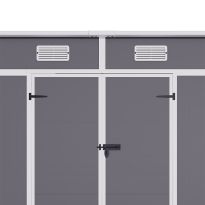 Light Grey Outdoor Plastic Garden Storage Shed