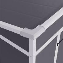 Light Grey Outdoor Plastic Garden Storage Shed