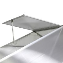 Silver Aluminium Frame Outdoor Small Greenhouse with Base
