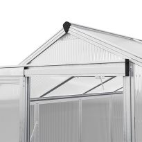 Silver Aluminium Frame Outdoor Small Greenhouse with Base