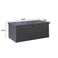 Anthracite Garden Lockable Metal Storage Box 600L